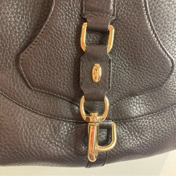 COLE HAAN Large Baguette Shaped With 3 Compartments Gold Hardware Shoulder  Bag - Picture 2 of 16